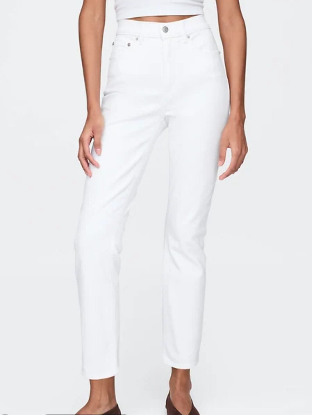 GAP Women's White Vintage Slim High Rise Jeans 30 10Short